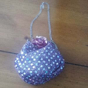 Purple Sequin Kids Change Purse